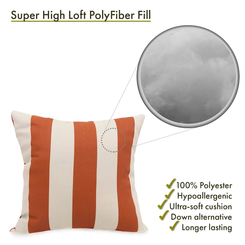 Majestic Home Goods Outdoor Vertical Stripe Extra Large Throw Pillow