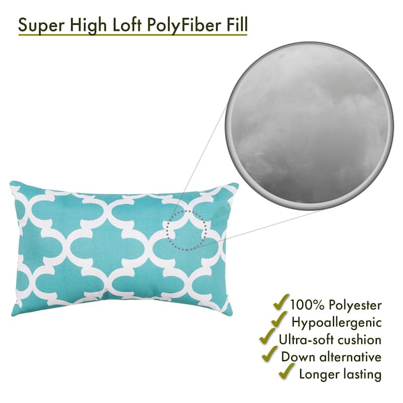Majestic Home Goods Indoor Outdoor Trellis Small Decorative Throw Pillow 20 X 12