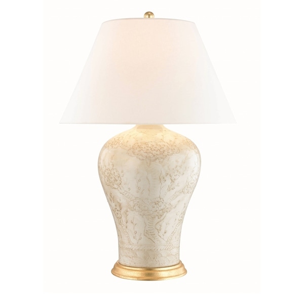 Hudson Valley Plutarch 1-light Antique Relief Table Lamp with Aged Brass Accent. Opens flyout.