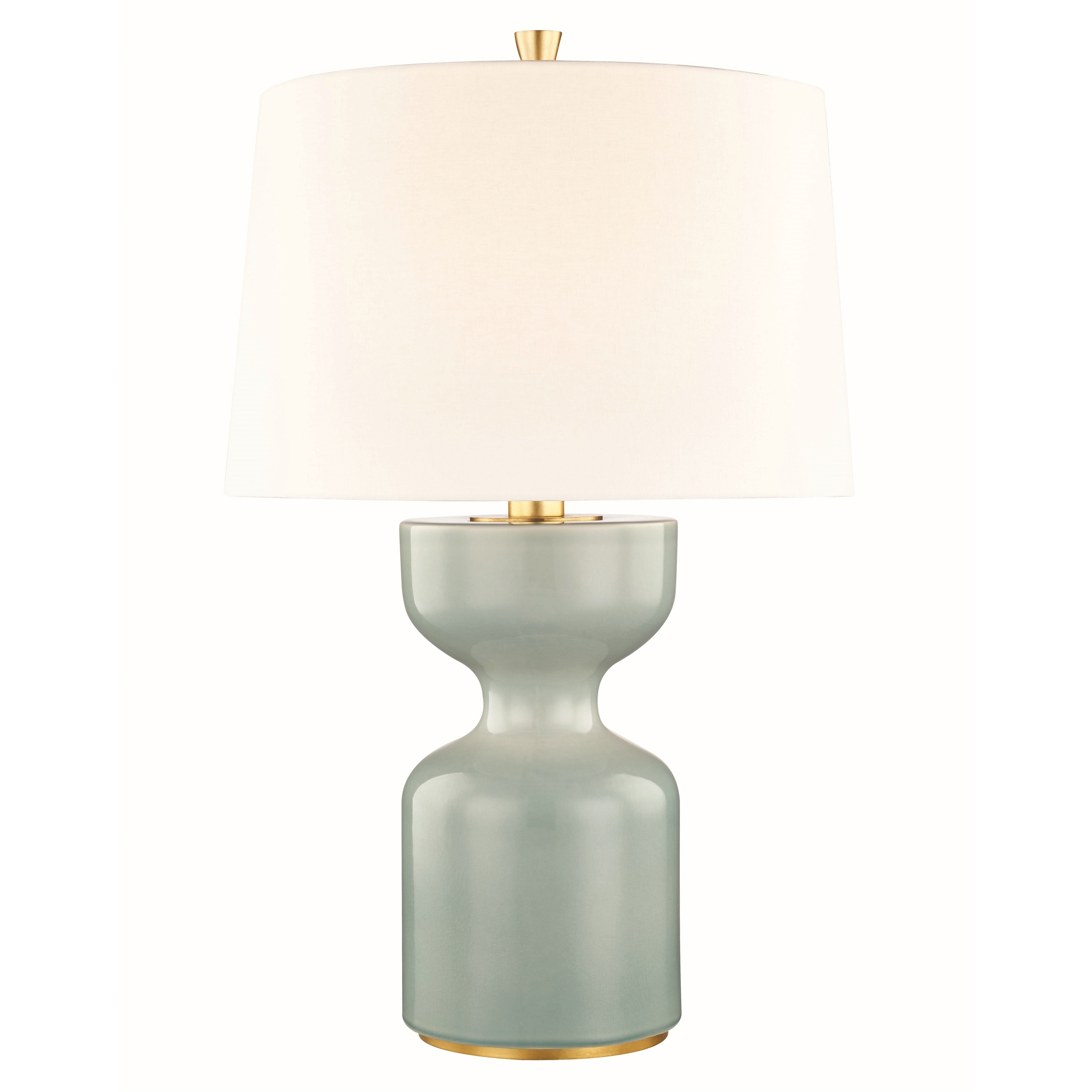 small blue table lamp