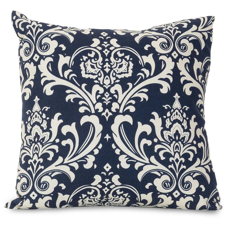 Majestic Home Goods French Quarter Indoor / Outdoor Large Pillow 20" L x 8" W x 20" H - Navy