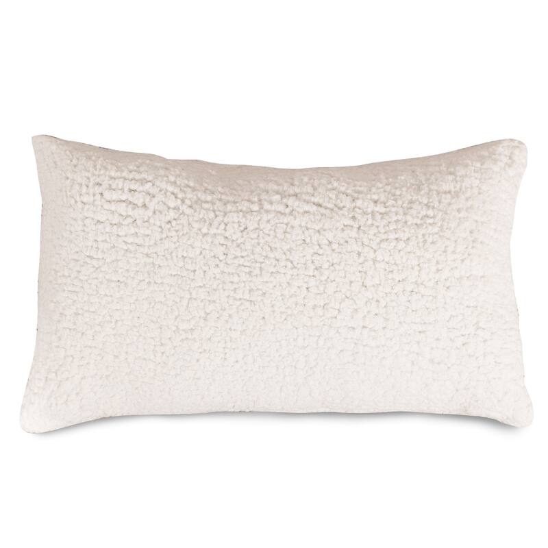 Majestic Home Goods Indoor Cream Sherpa Small Decorative Throw Pillow 20 X 12