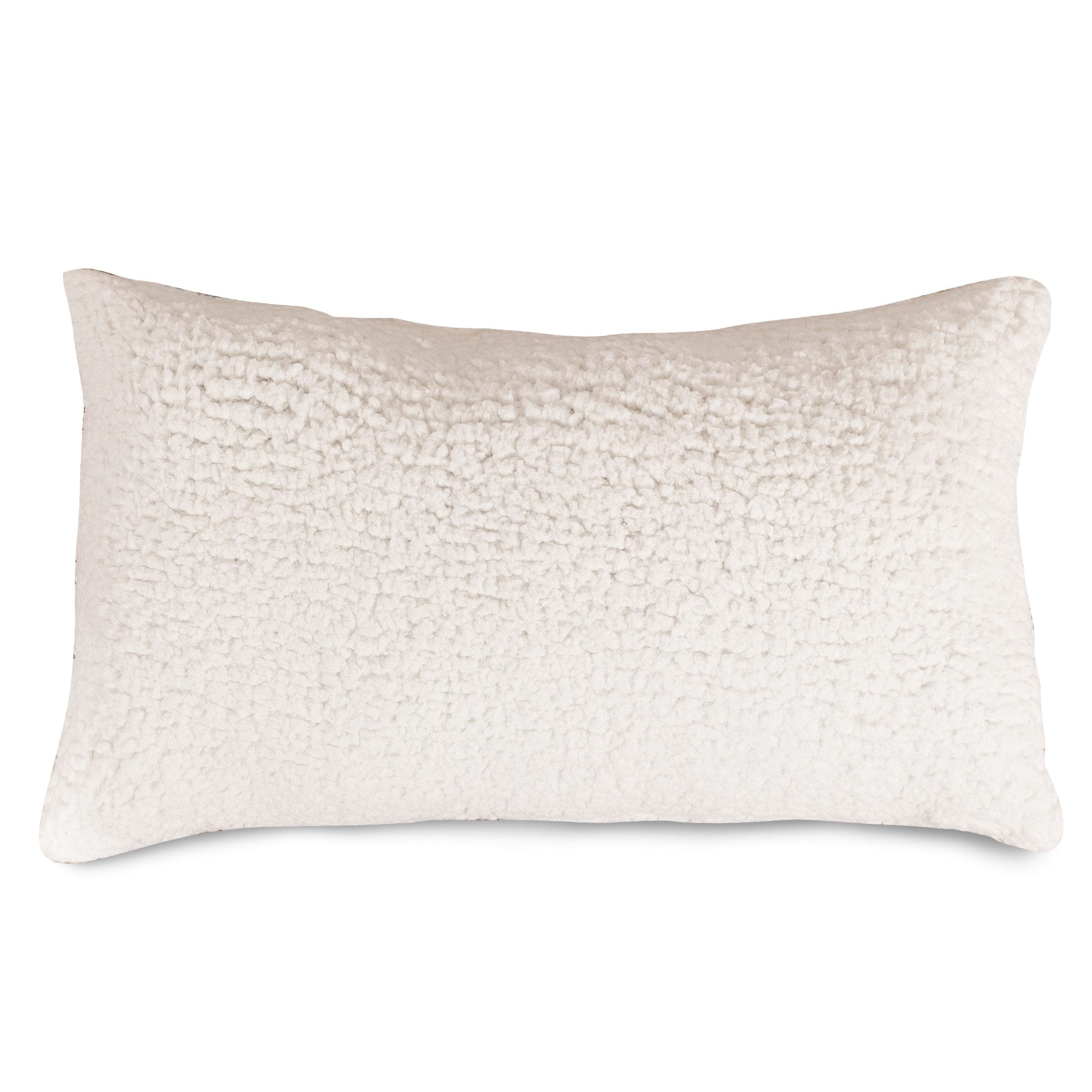 Majestic Home Goods Indoor Cream Sherpa Small Decorative Throw Pillow 20 X 12