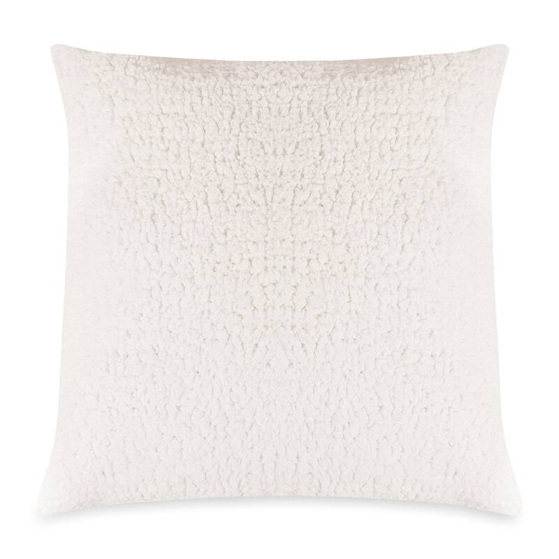 Majestic Home Goods Cream Sherpa Extra Large Throw Pillow 24 X 24