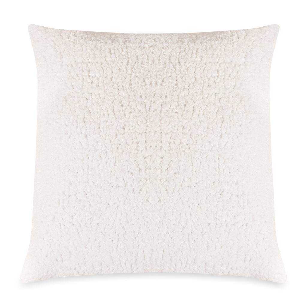 Majestic Home Goods Cream Sherpa Extra Large Throw Pillow 24 X 24