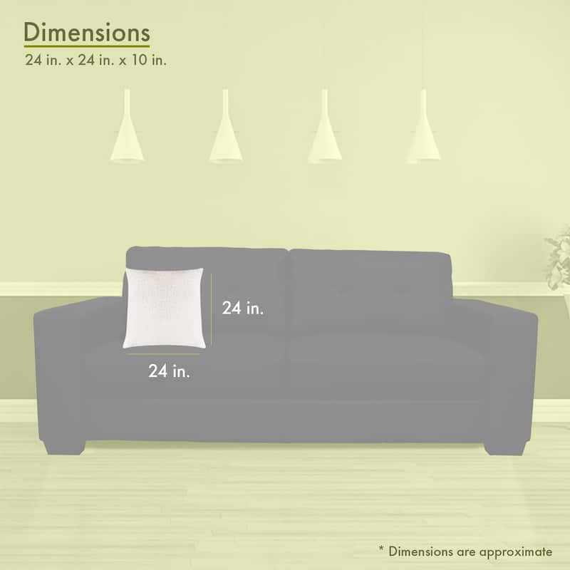 Majestic Home Goods Cream Sherpa Extra Large Throw Pillow 24 X 24