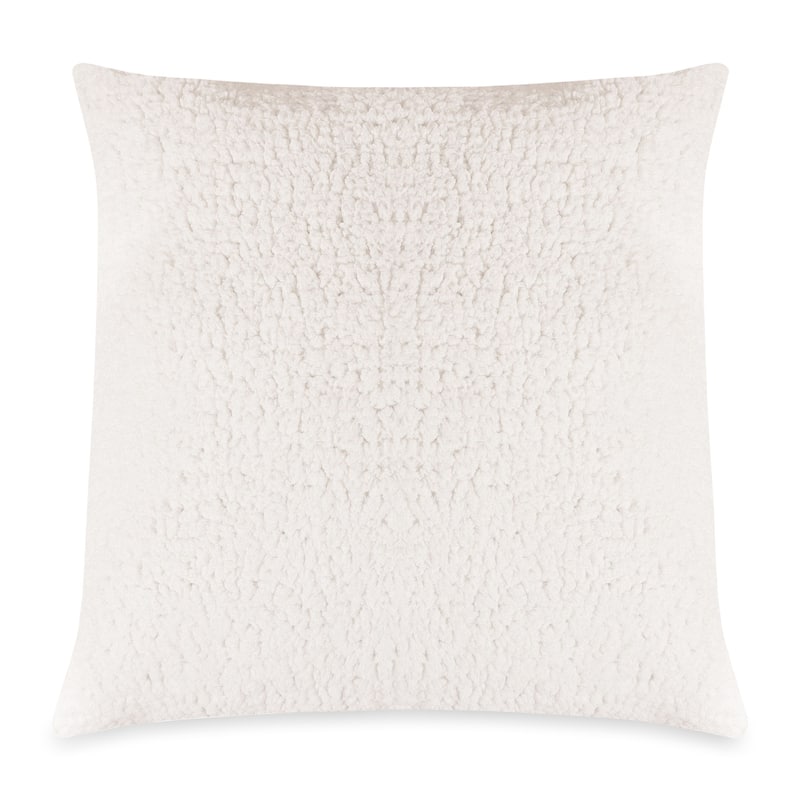 Majestic Home Goods Cream Sherpa Extra Large Throw Pillow 24 X 24 - Cream
