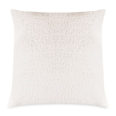 Majestic Home Goods Cream Sherpa Extra Large Throw Pillow 24 X 24