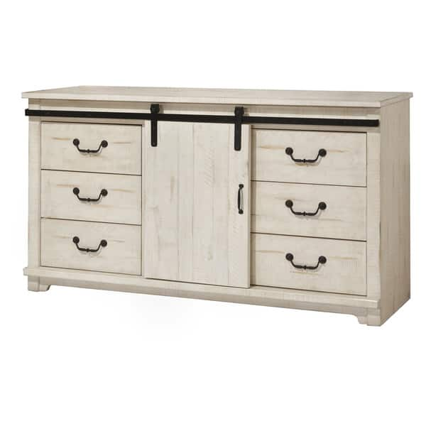 Shop Coastal Farmhouse Solid Wood 9 Drawer Dresser With Sliding