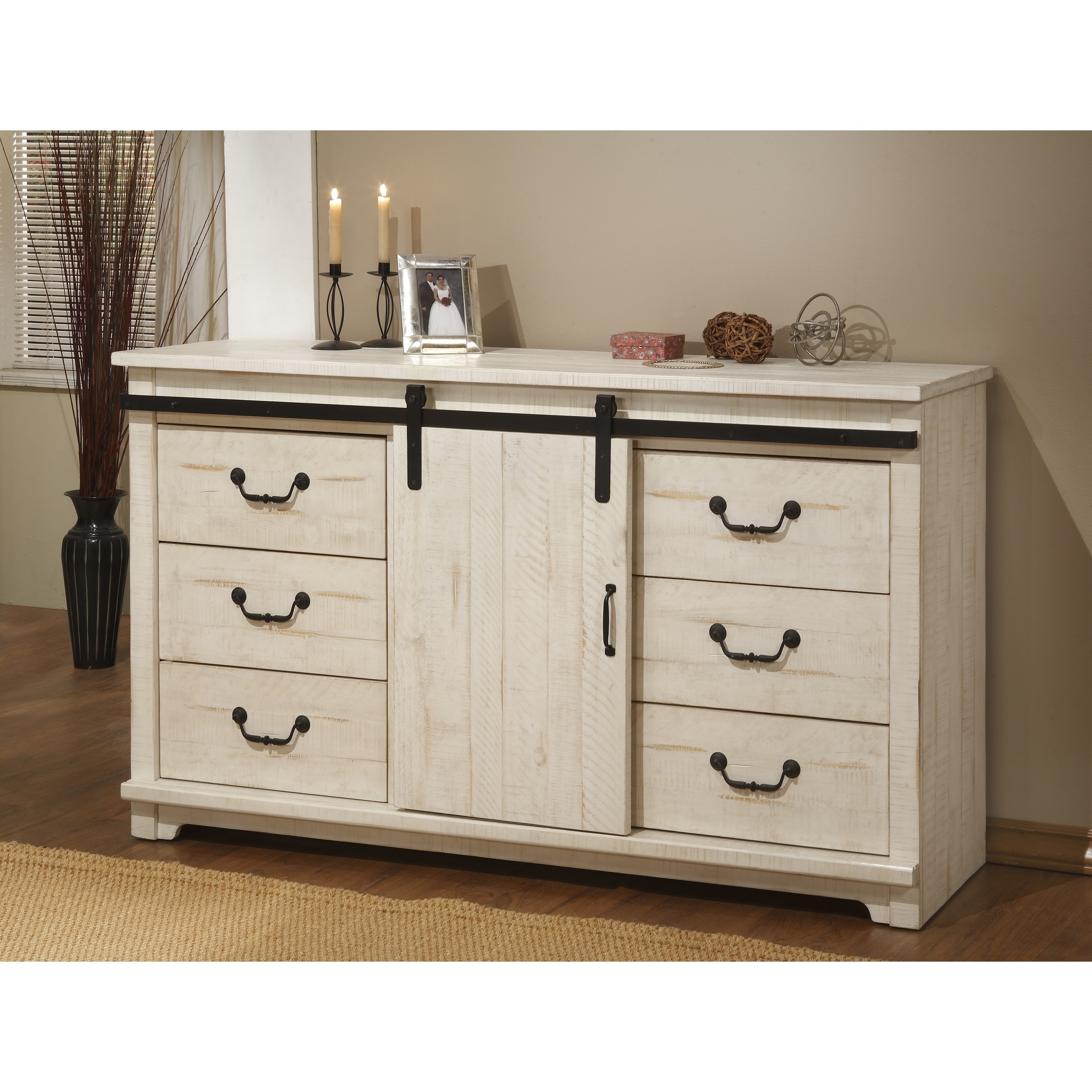 Shop Coastal Farmhouse Solid Wood 9 Drawer Dresser With Sliding