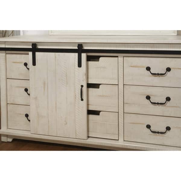 Shop Coastal Farmhouse Solid Wood 9 Drawer Dresser With Sliding