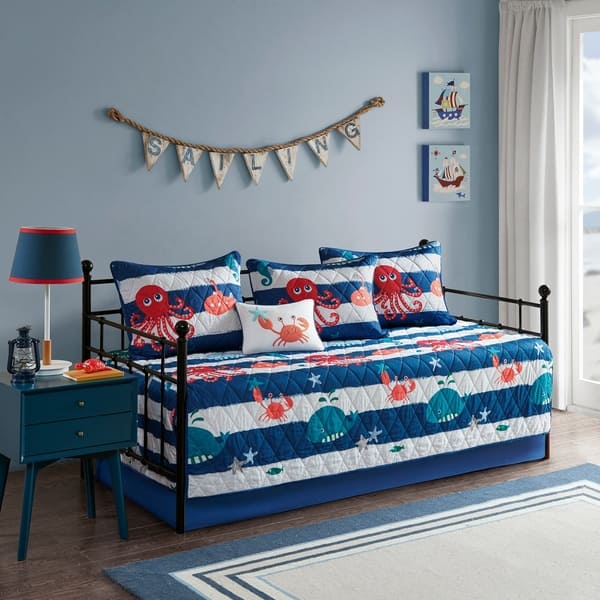 Shop Mi Zone Kids Under The Sea Blue 6 Piece Daybed Set