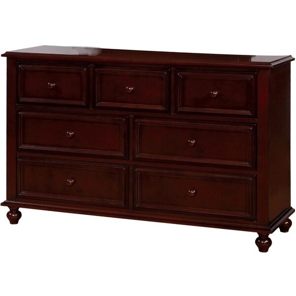 Shop Wooden Dresser With Bun feet, Dark Brown Free Shipping Today