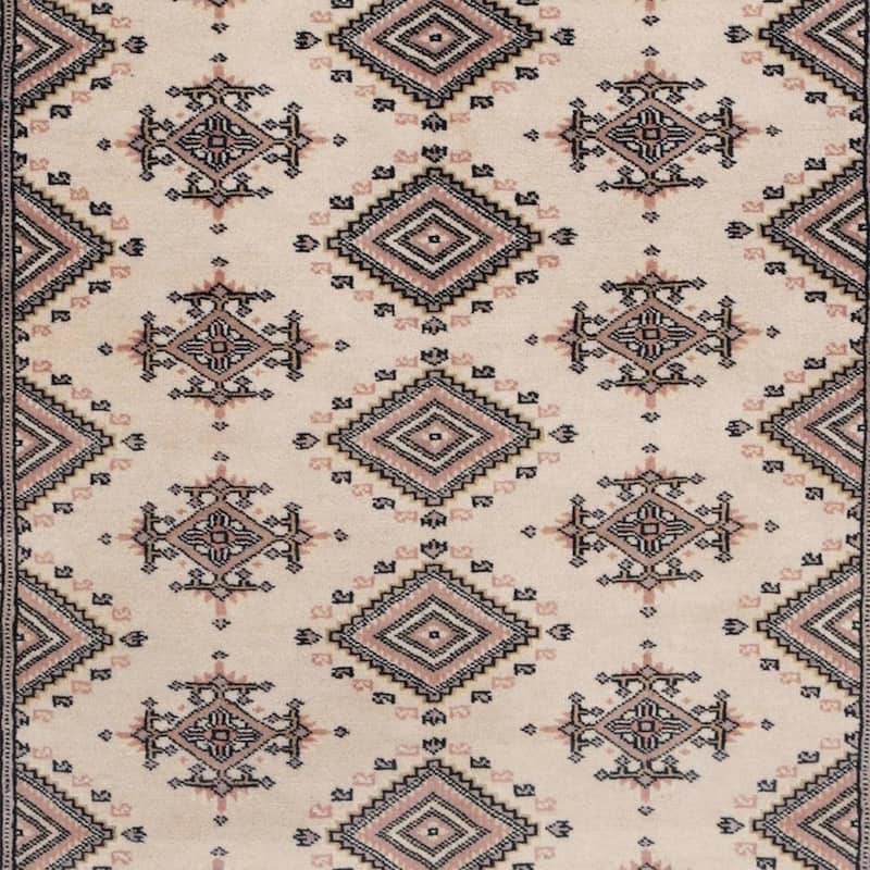 Handmade One-of-a-Kind Bokhara Wool Rug (Pakistan) - 4'4 x 6'3