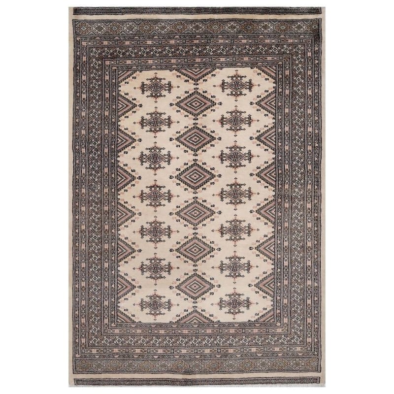 Handmade One-of-a-Kind Bokhara Wool Rug (Pakistan) - 4'4 x 6'3