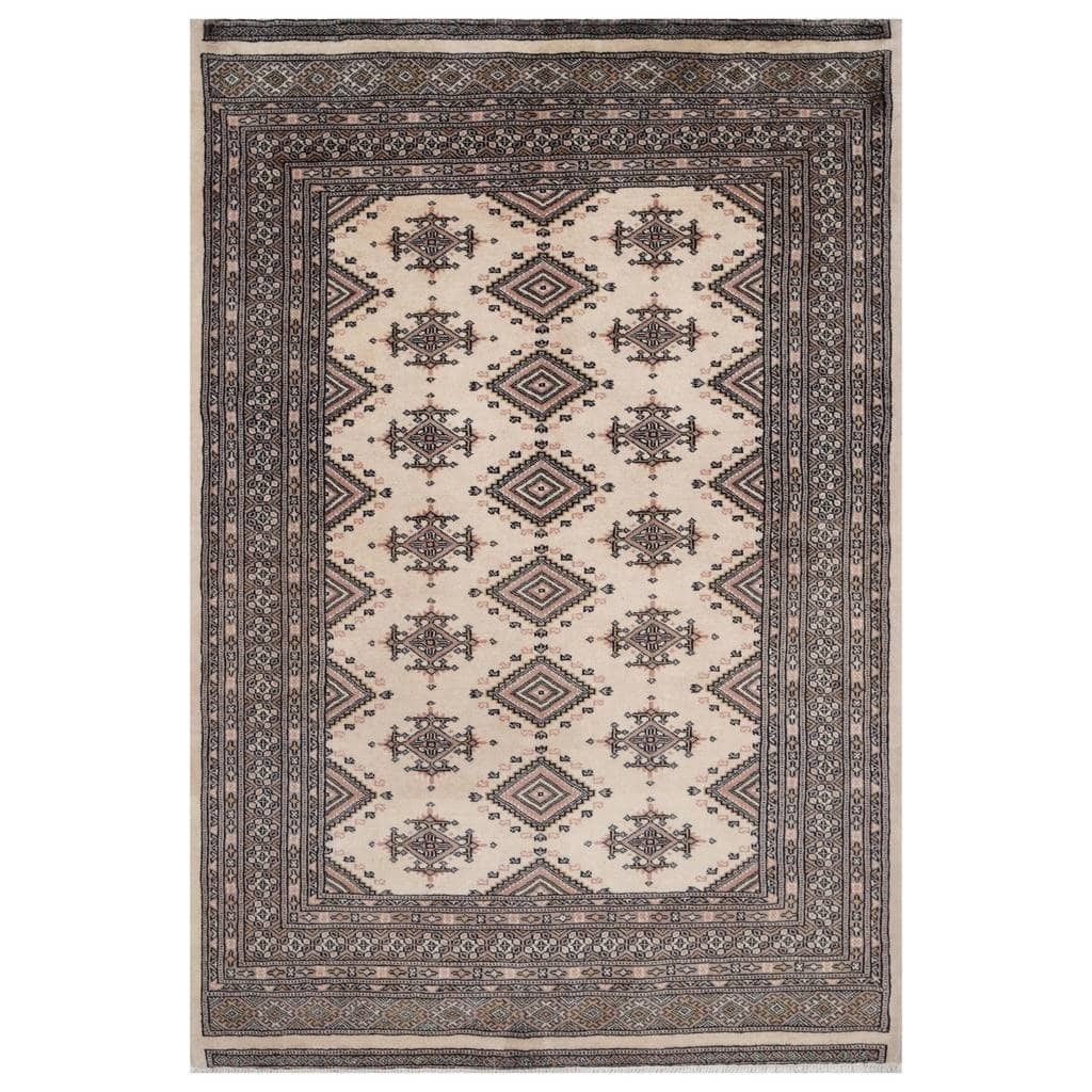 Handmade One-of-a-Kind Bokhara Wool Rug (Pakistan) - 4'4 x 6'3