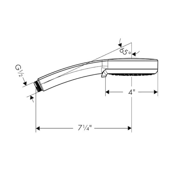 Hansgrohe Croma E Multi-Function Hand Shower With 4-In Spray Face - Bed ...