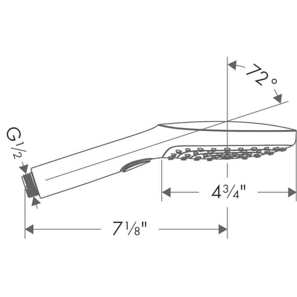 Hansgrohe Raindance Hansgrohe Handshower 26521821 Brushed Nickel Bed