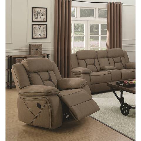 Coaster Furniture Higgins Overstuffed Upholstered Glider Recliner