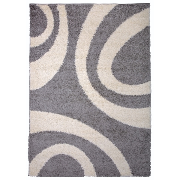 Cozy Modern Contemporary Circles Design Area Rug