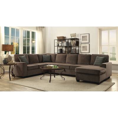 Coaster Furniture Provence Brown Upholstered Storage Sectional