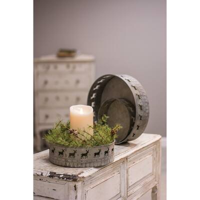 3/Set Round Reindeer Trays