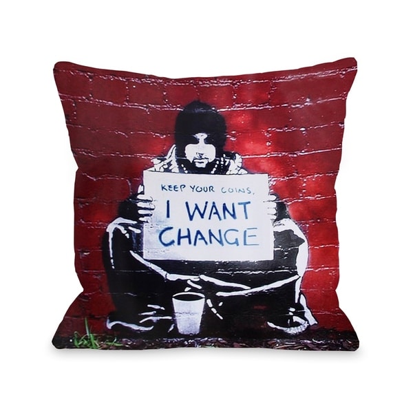Keep Your Coins Pillow by Banksy