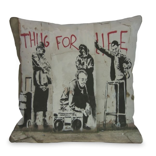 Thug For Life Pillow by Banksy