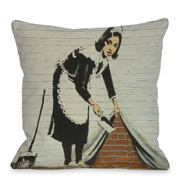 Under the Rug Pillow by Banksy
