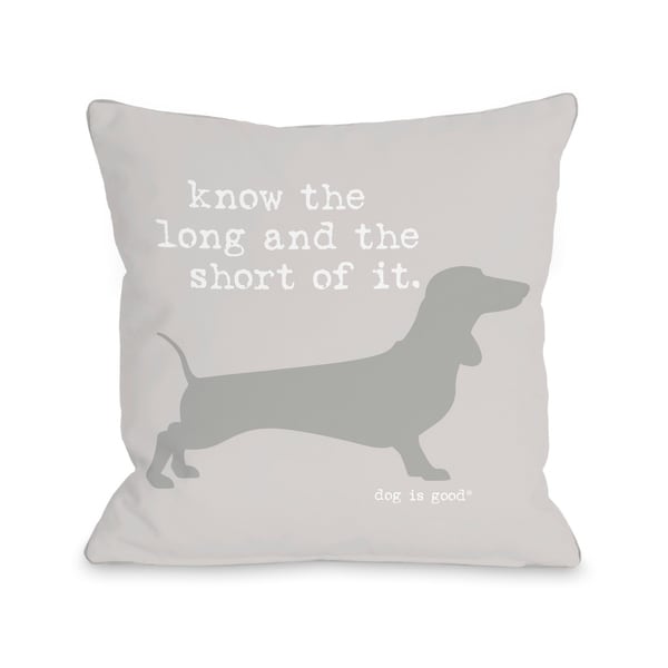 Long and Shore - Gray Pillow by Dog is Good