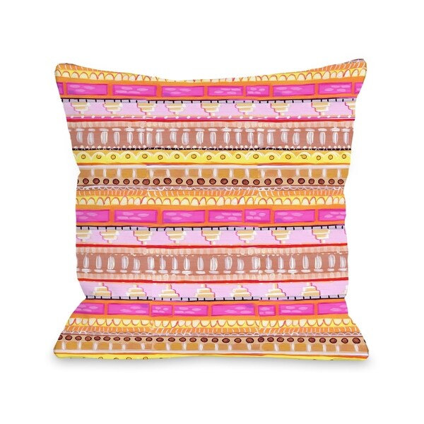 Love from NYC 15 Pattern - Pink Multi Pillow by Pinklight Studio - April Heather Art