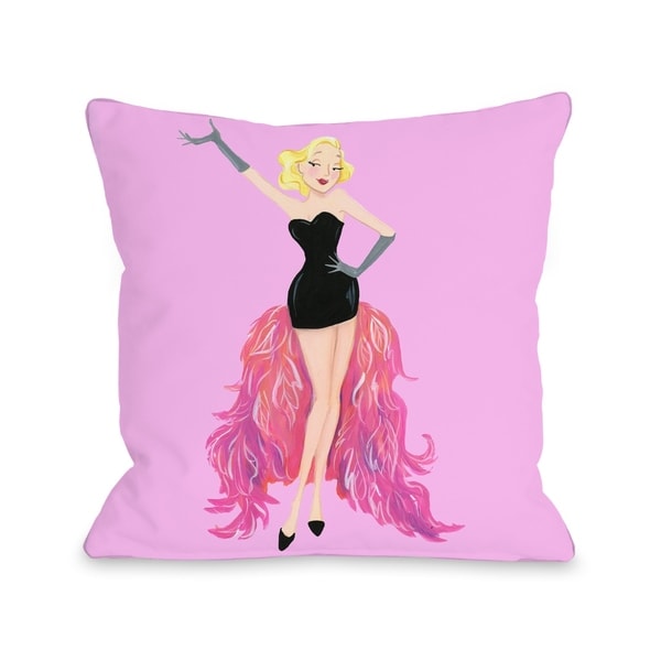 Flouncy Feathers 9 - Multi Pillow by Pinklight Studio - April Heather Art