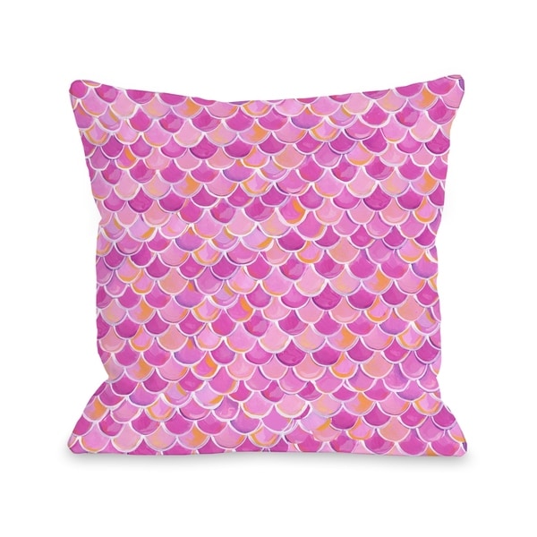 Love from NYC 13 Scale Pattern - Pink Multi Pillow by Pinklight Studio - April Heather Art