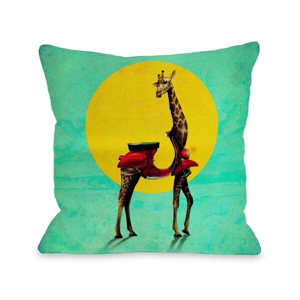 Giraffe - Multi Pillow by Ali Gulec