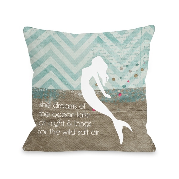 Mermaid Wild Salt Air - Multi Pillow by Cheryl Overton