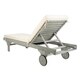 Safavieh Outdoor Living Newport Ash Grey/ White Cart-Wheel Adjustable Chaise Lounge Chair - 27.6" x 78.7" x 14.2" - Thumbnail 4
