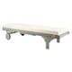 Safavieh Outdoor Living Newport Ash Grey/ White Cart-Wheel Adjustable Chaise Lounge Chair - 27.6" x 78.7" x 14.2" - Thumbnail 6