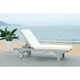 Safavieh Outdoor Living Newport Ash Grey/ White Cart-Wheel Adjustable Chaise Lounge Chair - 27.6" x 78.7" x 14.2" - Thumbnail 13