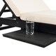 Safavieh Outdoor Living Newport Black/ White Cart-Wheel Adjustable Chaise Lounge Chair - 27.6" x 78.7" x 14.2" - Thumbnail 7