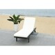 Safavieh Outdoor Living Newport Black/ White Cart-Wheel Adjustable Chaise Lounge Chair - 27.6" x 78.7" x 14.2" - Thumbnail 0