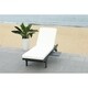 Safavieh Outdoor Living Newport Black/ White Cart-Wheel Adjustable Chaise Lounge Chair - 27.6" x 78.7" x 14.2" - Thumbnail 9