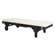Safavieh Outdoor Living Newport Black/ White Cart-Wheel Adjustable Chaise Lounge Chair - 27.6" x 78.7" x 14.2" - Thumbnail 3
