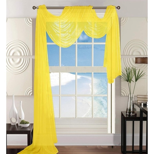 how to dress a window with voile scarf