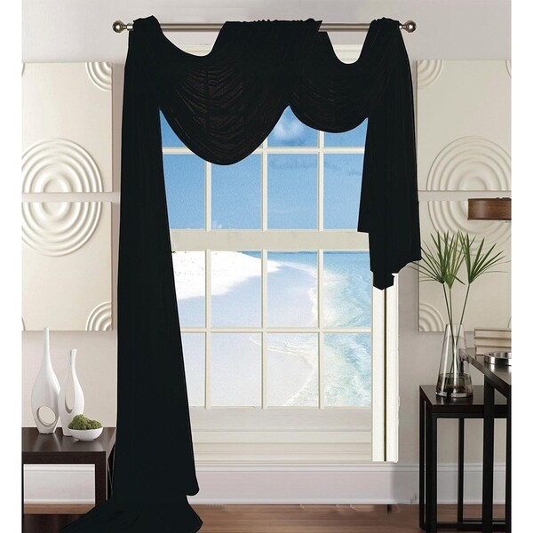 sheer voile scarf valance
