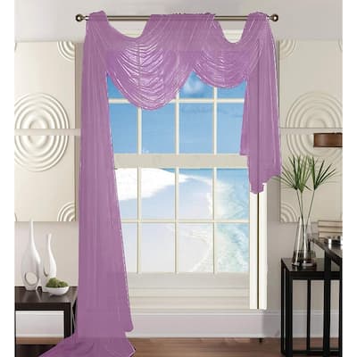Elegant Comfort Beautiful Window Panel Curtain Sheer Voile Scarf 55" X 216" - 55" x 216" - 55" x 216"