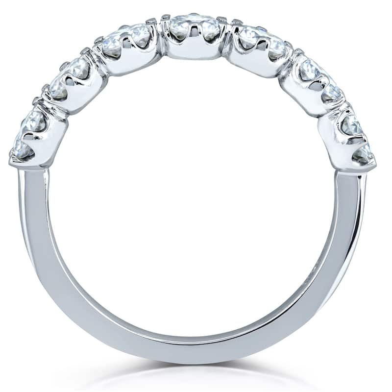 Annello by Kobelli 14k Gold 1 1/10ct TGW 7-Stone Prong Set Moissanite Ring (DEF/VS)