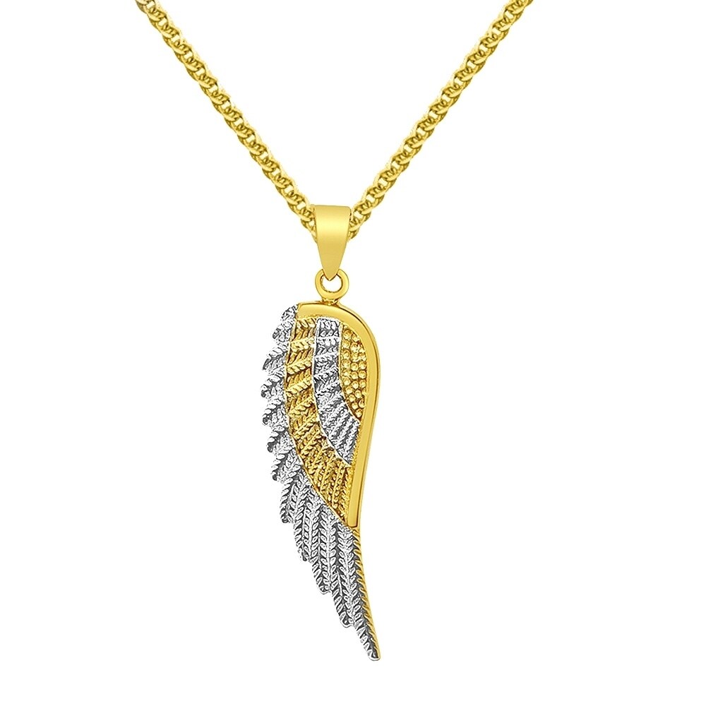 Shop 14k Two-tone Gold Angel Wing and 
