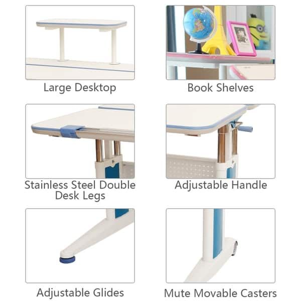 Shop Kids Sit And Stand Ergonomic Height Adjustable Desk The Care