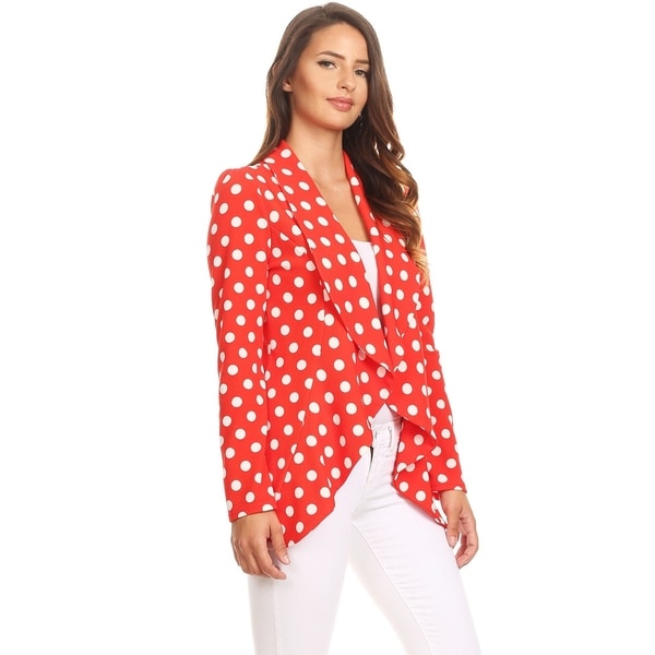 red polka dot jacket