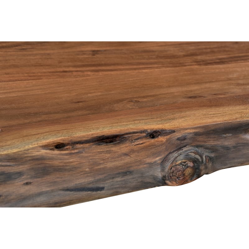 Aurelle Home Bennett Rustic Farmhouse Live Edge Console Table